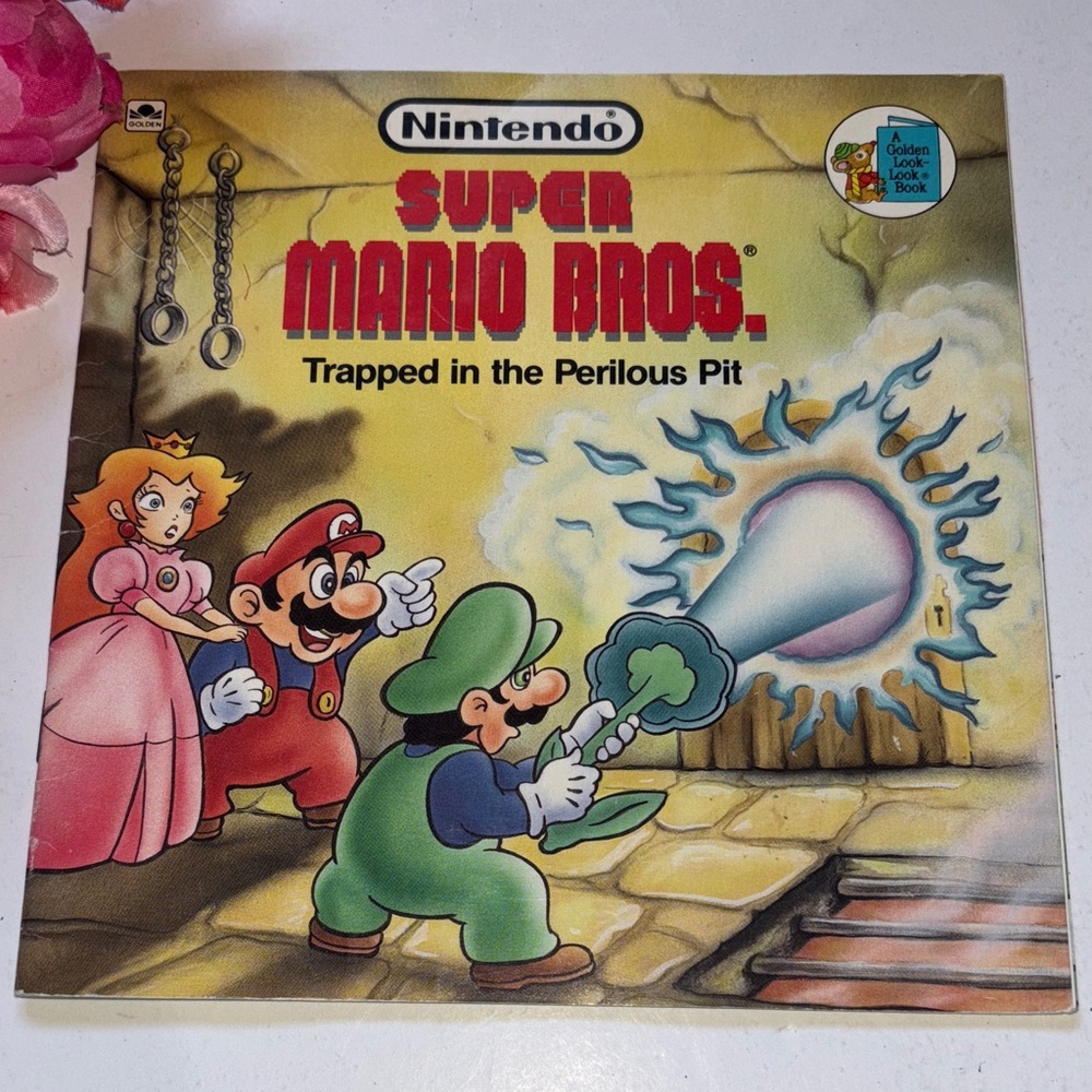 Nintendo Super Mario Bros Trapped in the Perilous Pit (1989 ed) RARE VINTAGE SMB